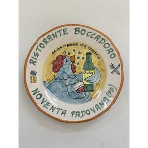 VIETRI Ristorante del Buon Boccadora Noventa Padovana ITALY ROOSTER Hen Plate